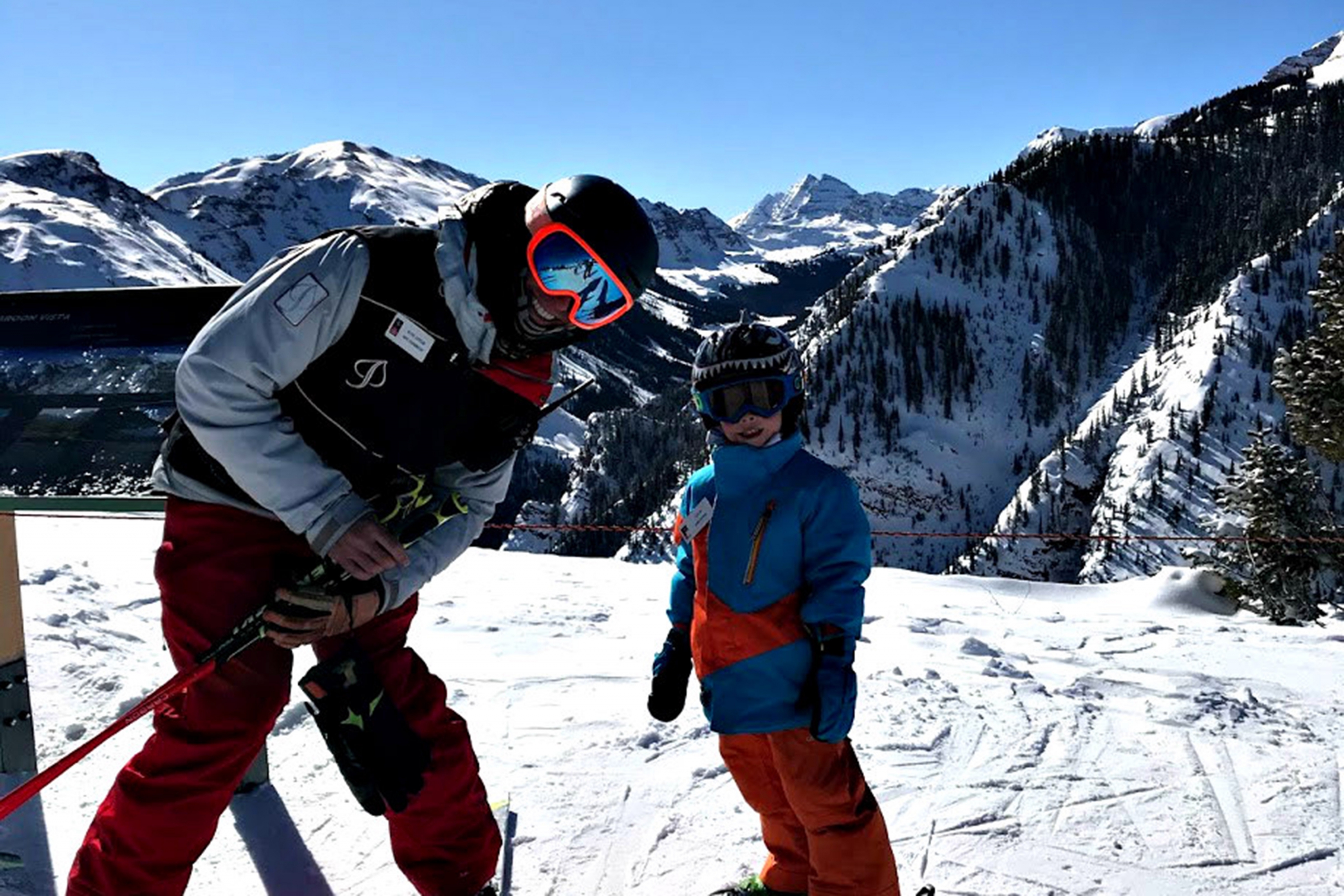 Aspen Snowmass ski instructor Kevin Jordan and his son