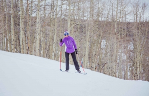 A teen learns to cross country ski