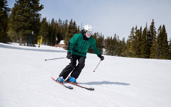 Ed Younglove skis at Breckenridge