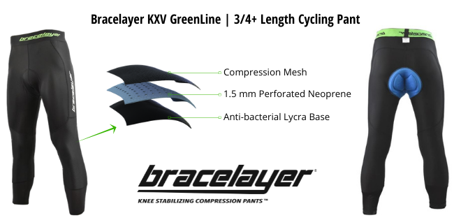 KXV GreenLine  Unisex Knee Compression Cycling Pant