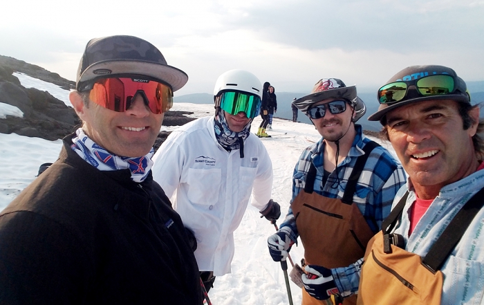 PSIA Alpine Team skiers at Mount Hood in the summer