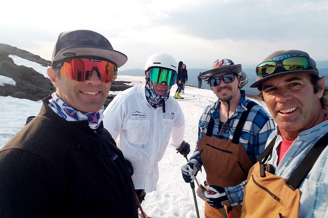 PSIA Alpine Team skiers at Mount Hood in the summer