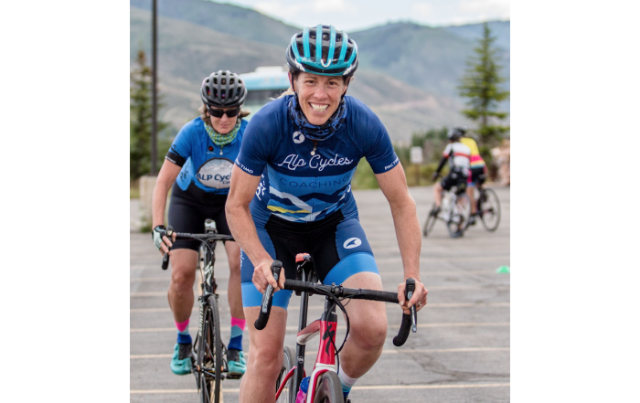 allison powers on her bike