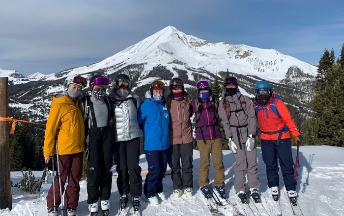 women of winter participants at big sky resort