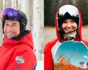 Jonathon Ballou and Makayla Meixner Post with snow gear on