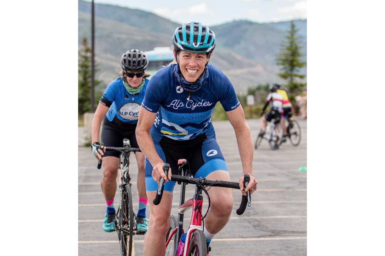 allison powers on her bike