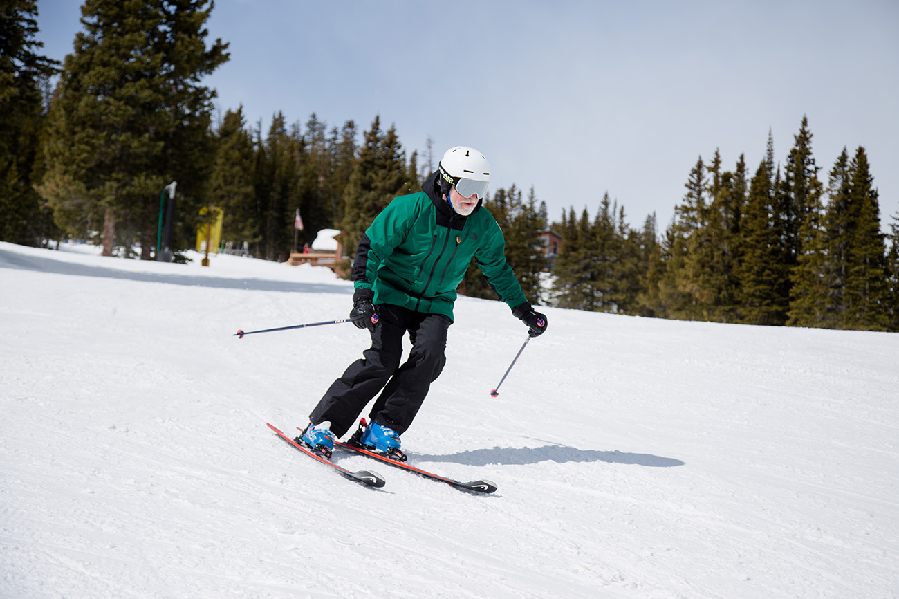 Ed Younglove skis at Breckenridge