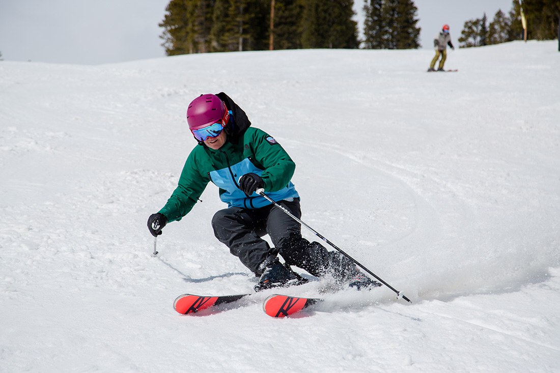 Eliza Kuntz skis at Breckenridge