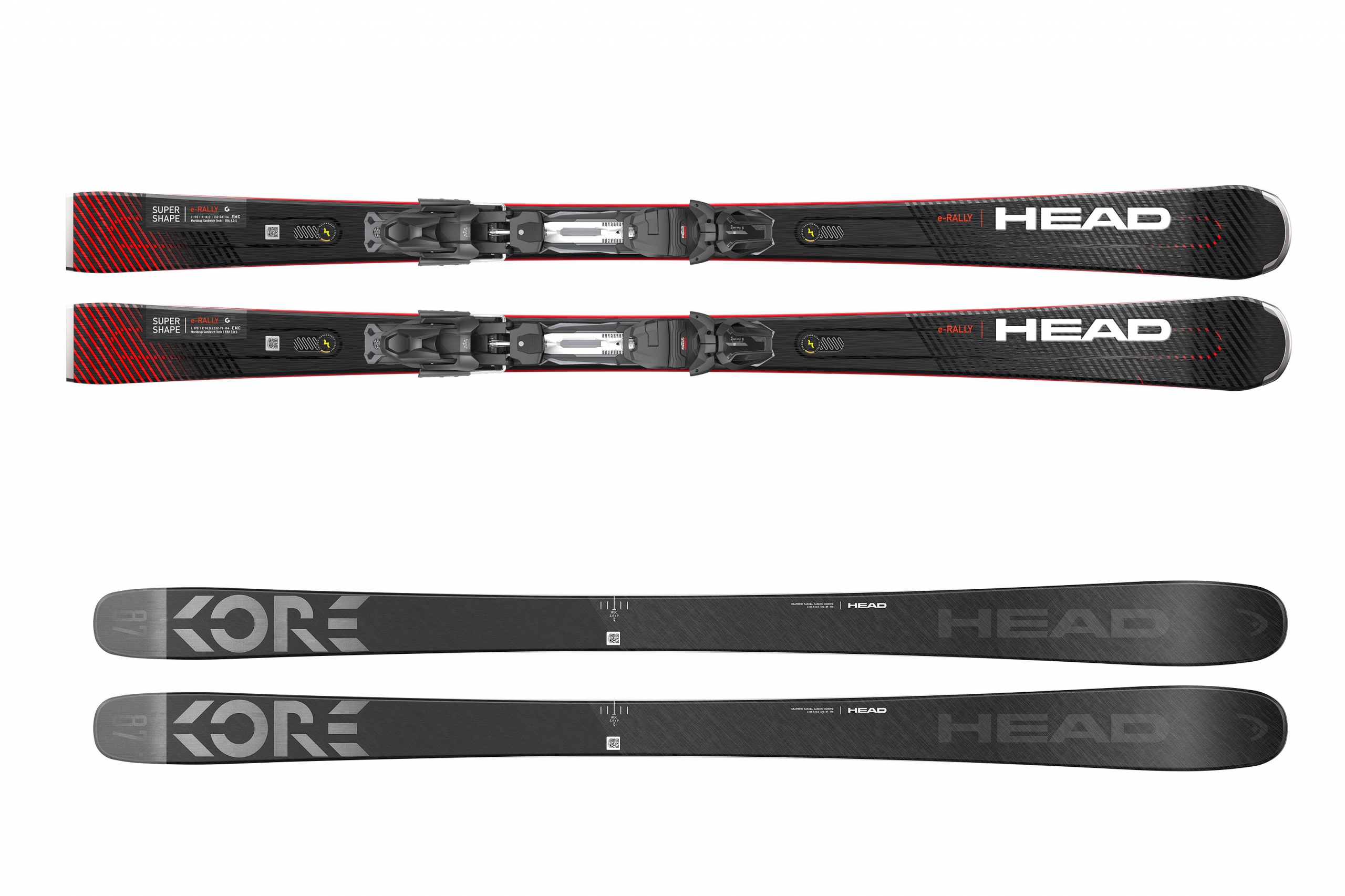 HEAD Supershape eRally and KORE 87