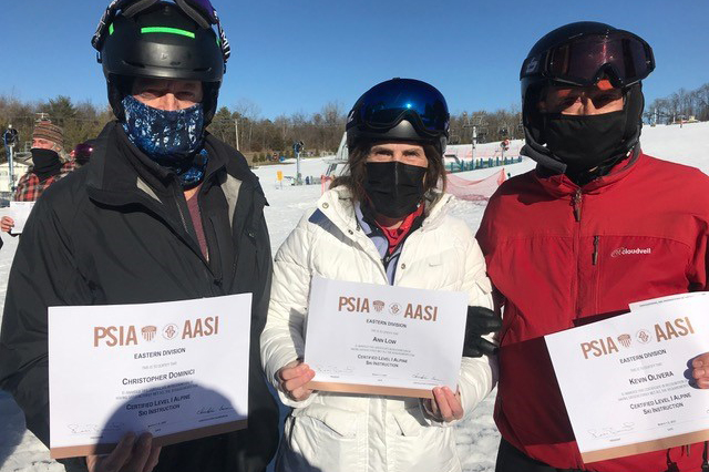 Kevin Olivera shows his Level I certificate