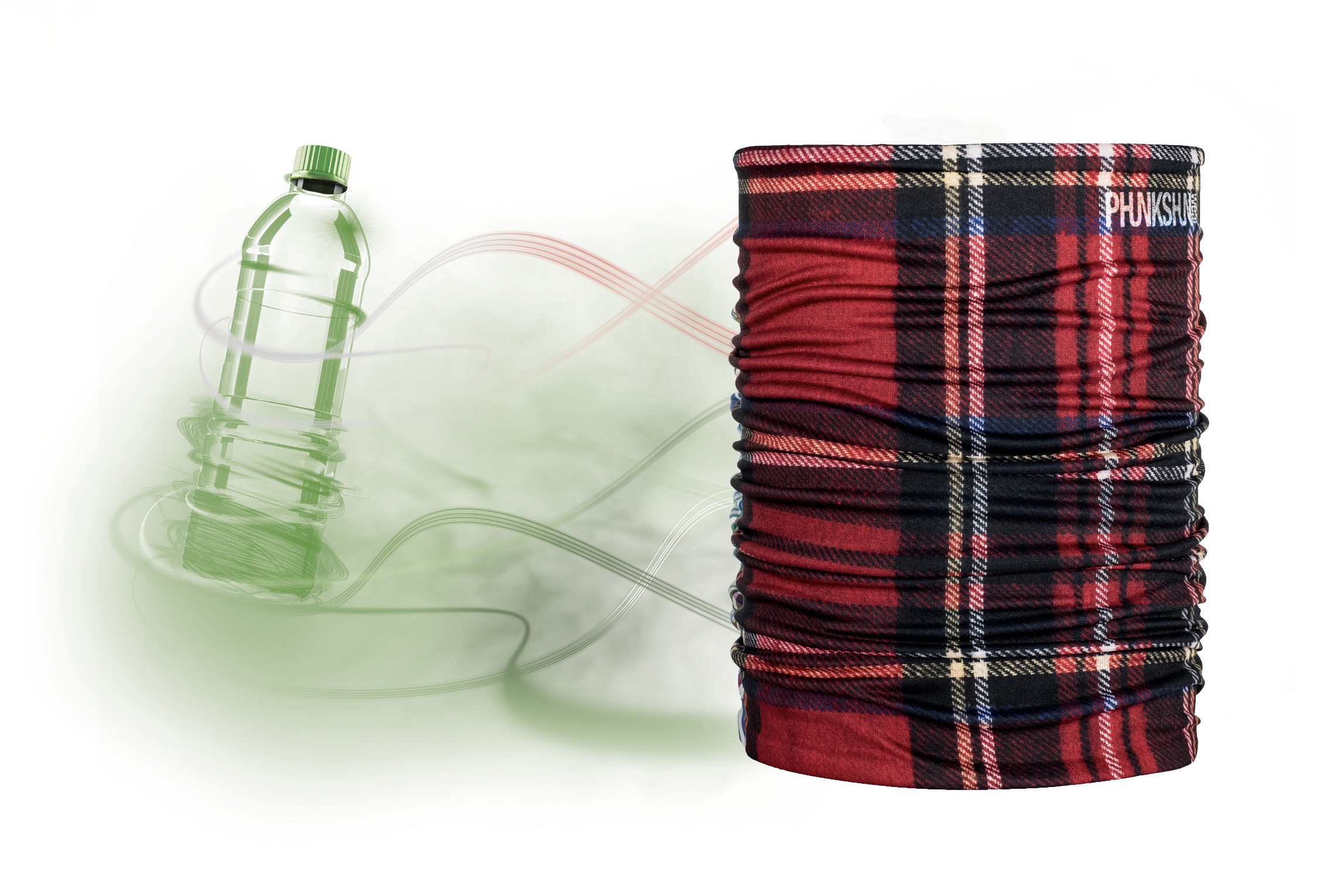 A plastic bottle is made into a mask