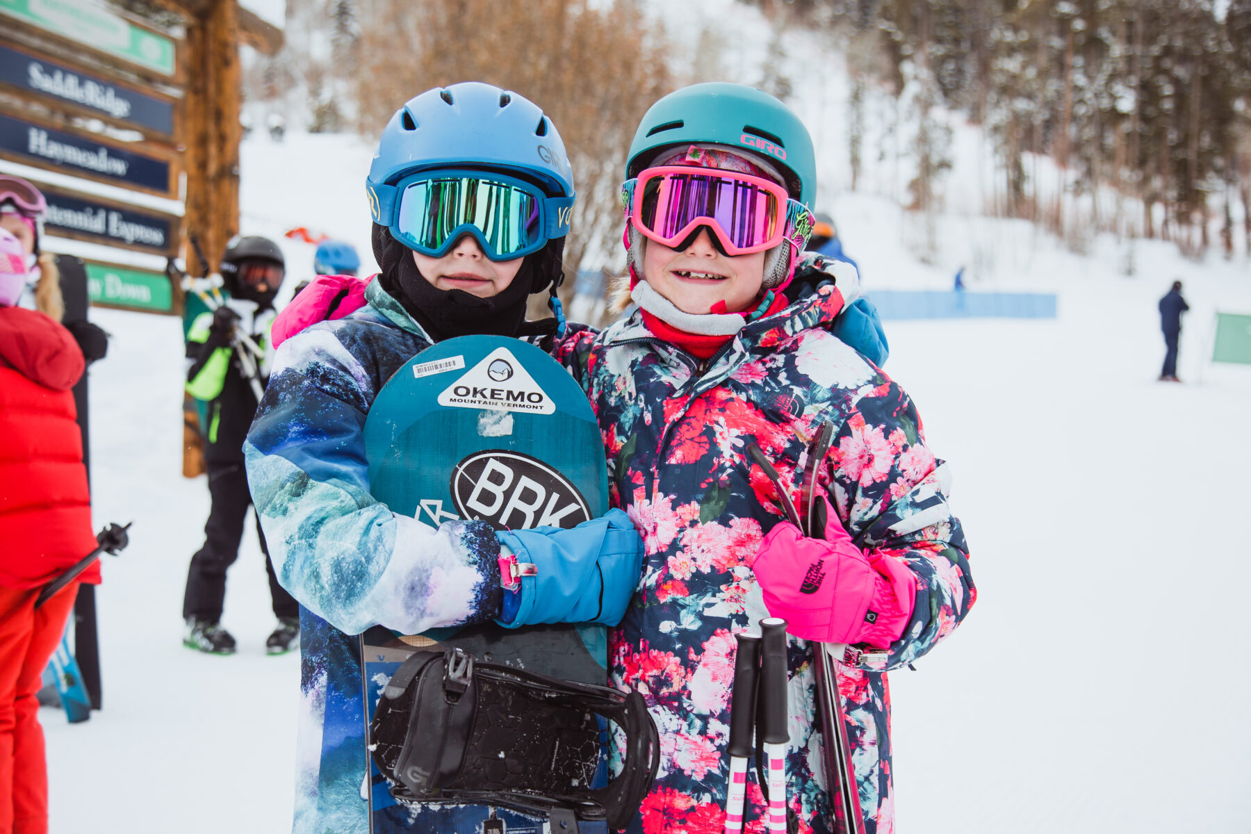 two little kids in snowsports lesson