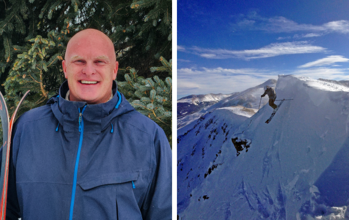 Jeff Lifgren PSIA-AASI CEO headshot and skiing Breckenridge